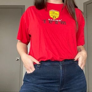 ferrari racing team red vintage t-shirt size XL